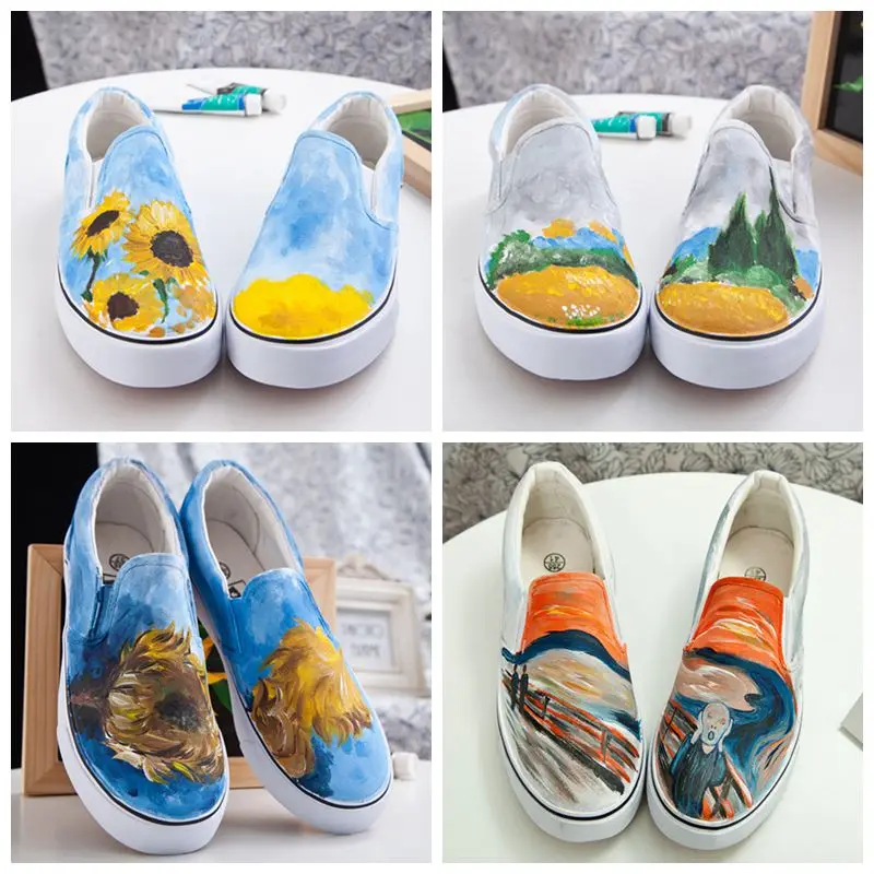 canvas shoes painting design