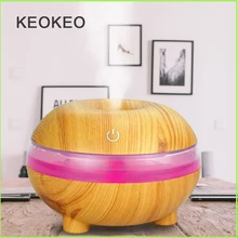 KEOKEO Air Humidifier 300ML USB Aroma Essential Oil Diffuser Ultrasonic Humidifier Air Purifier 7 Color LED Aroma Atomizer