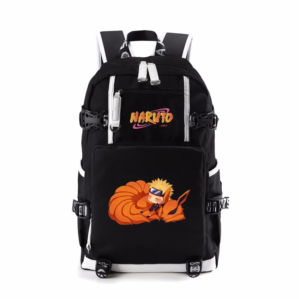 NARUTO Sharingan Printing Backpack Teenagers Noctilucent Bookbags