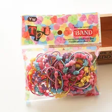 50 шт. детская подошва мультфильм двойной шарик связать волосы небольшой резинкой Мода Рождественский подарок F11.14