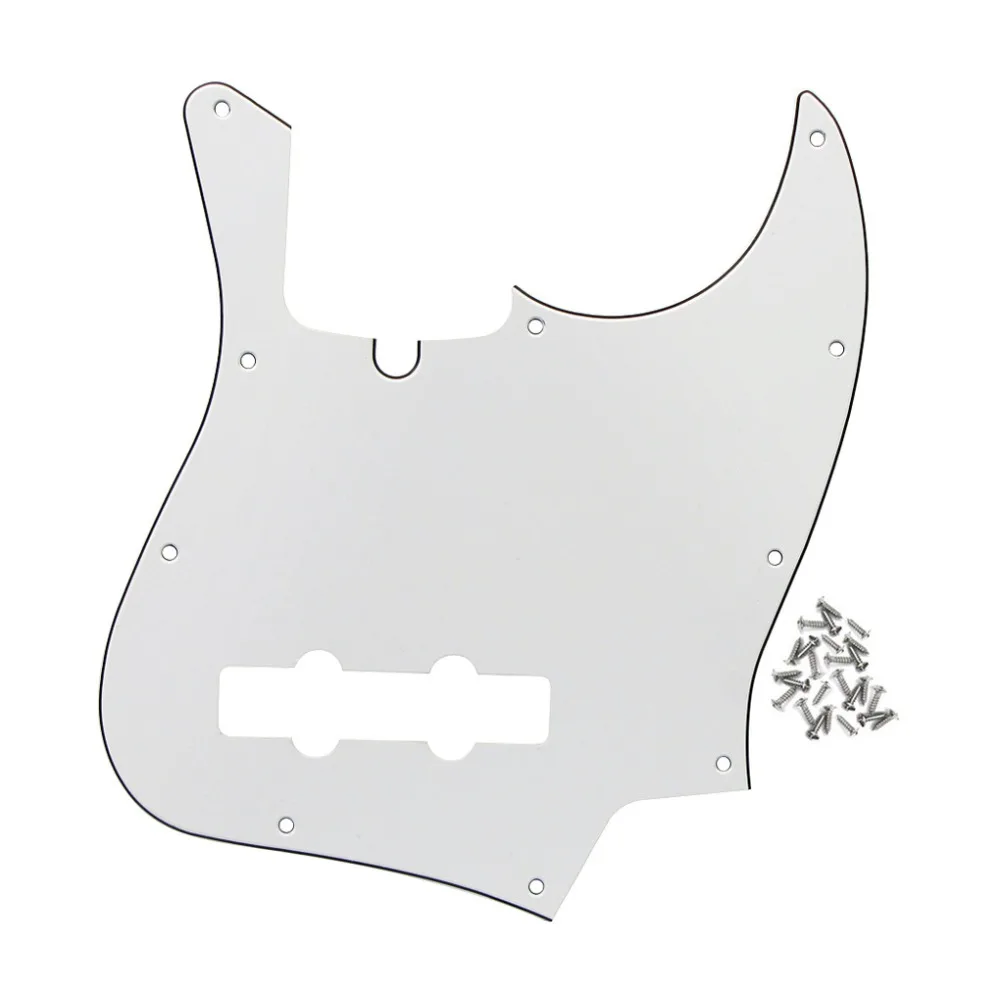 FLEOR White 3Ply JB Bass Pickguard Guitar Scratch Plate with Screws for 4 Strings Electric | Спорт и развлечения