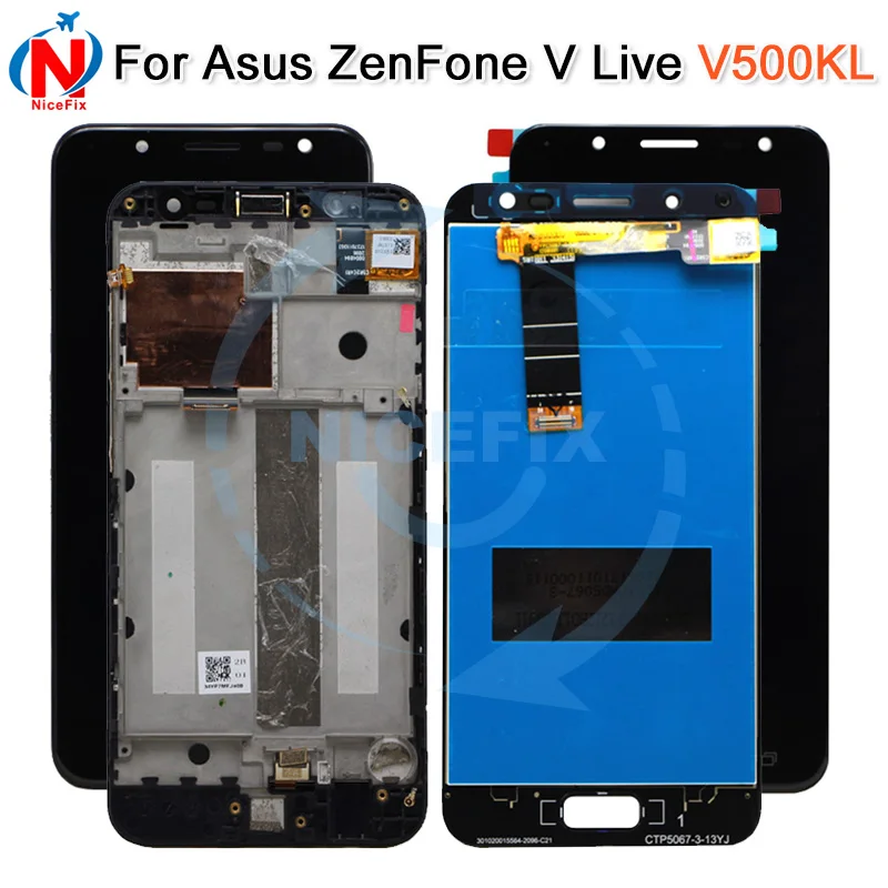 

5.0 inch For Asus ZenFone V Live V500KL LCD Display Digitizer Touch Panel Screen Assembly For Asus V500KL LCD with frame