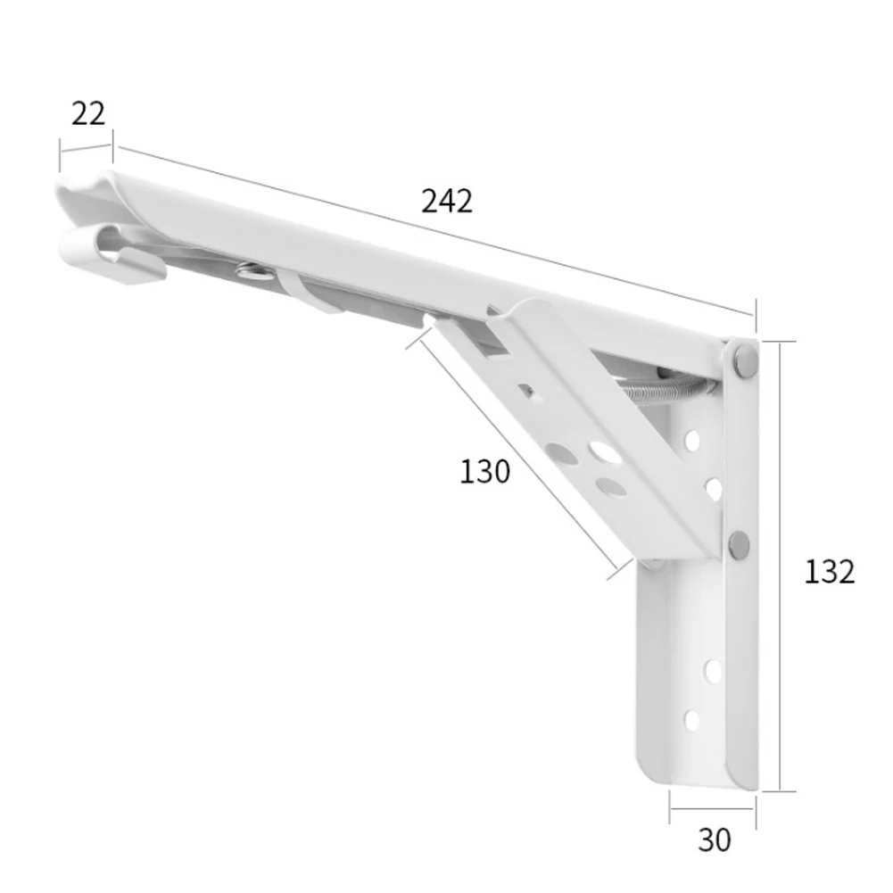 2 шт. треугольный складной кронштейн металлический фиксатор поддержка Настольный складной кронштейн для полки дома HVR88