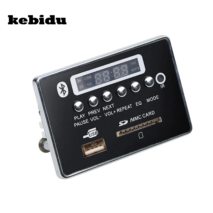 

kebidu Car USB MP3 Player Integrated Bluetooth Hands-free MP3 Decoder Board Module Remote Control USB FM Aux Radio for Car