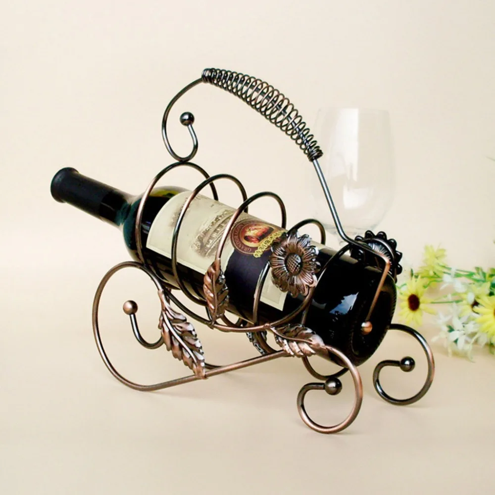 Metal Wine Rack Stand Bottle Holder Storage Wedding Party Decor Ornament Gift