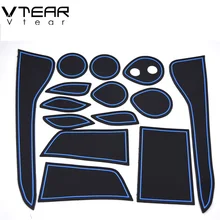 Vtear For Toyota C-HR CHR 2016 2017 accessories door mat Gate slot pad anti-slip Cup pad rubber mats Interior decoration cover