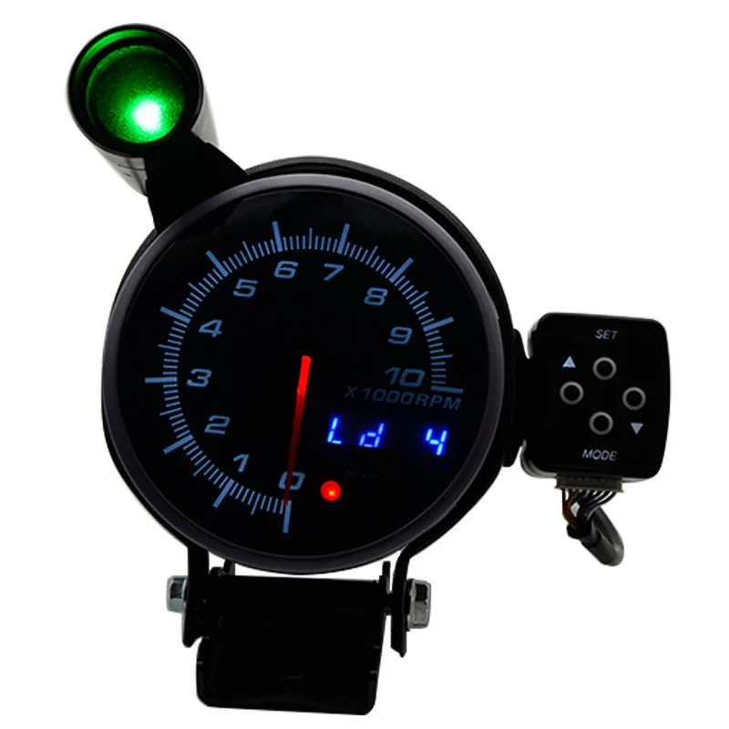 95 мм Тахометр RPM Gauge шаговый двигатель три светодиодных цвета дисплей с