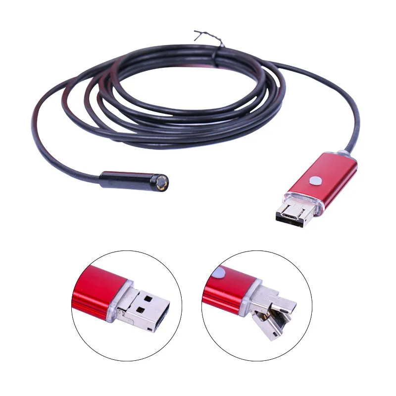 

Industry 7mm USB Endoscope HD Android Endoscope Camera IP67 Mini Borescope Endoskop for Android Phone&PC Inspection Camera 5m