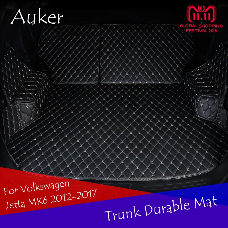 

Car-covers Rear Tail Box Durable Trunk Mat Cargo Liner Carpets Protective Coverage For Volkswagen VW Jetta 2012-2017 MK6