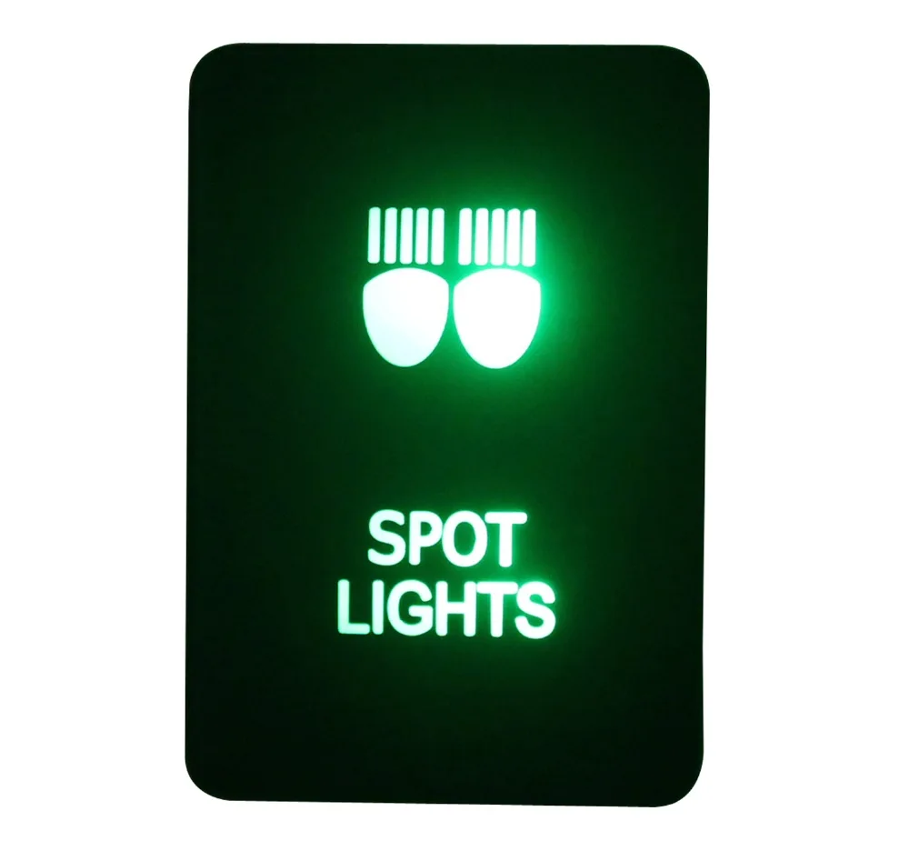 

Green LED DIY Switch 12V 3Amp SPOT LIGHTS Push Button Switch For Hilux Prado 150 200 Toyota 2015 Rav4