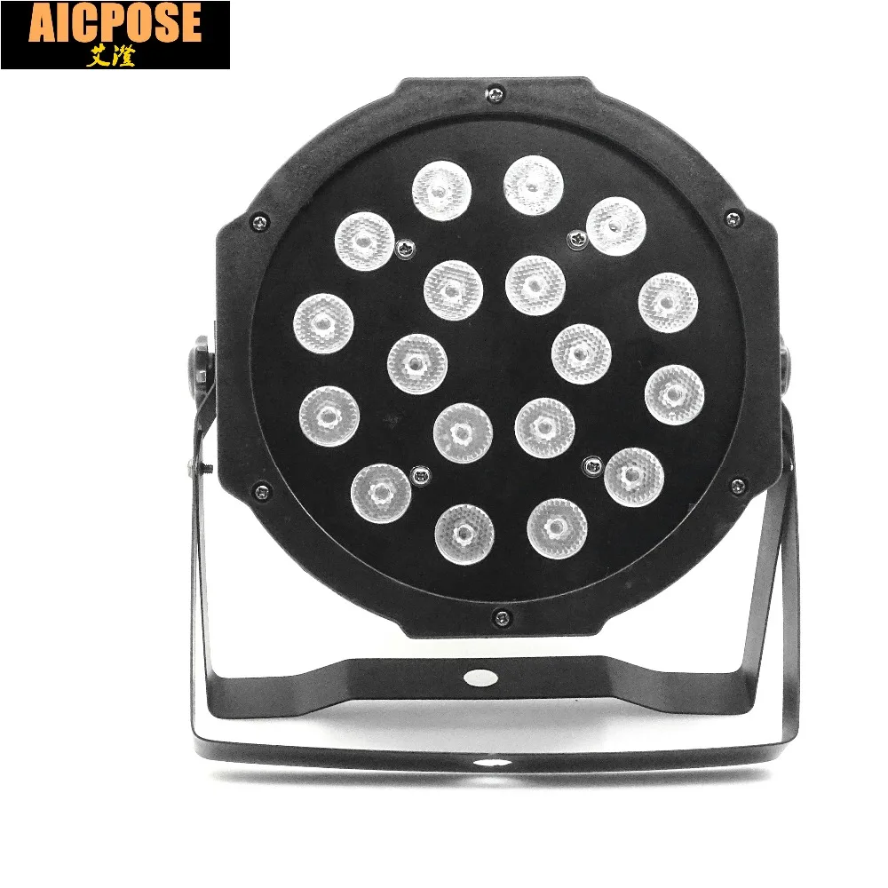 12 шт. 18x3 Вт светодиодные лампы RGB 3 в 1 плоский светодиод Par с чехол для полета dmx512