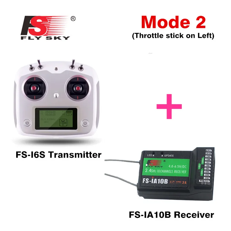 FS-I6S FS I6S Flysky 10CH 2,4G RC передатчик для квадрокоптера контроллер набор w/приемник FS-iA6B или FS-IA10B - Цвет: I6S with FS-IA10B L