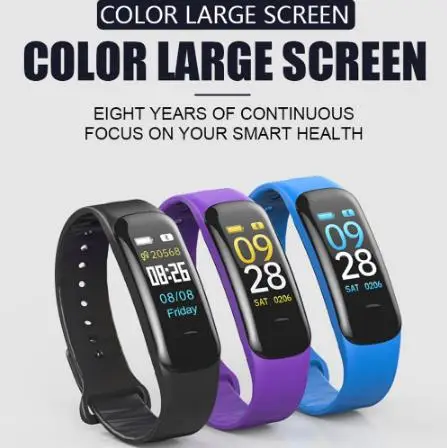 

C1 Plus Color Screen Smart Bracelet Blood Pressure Smart Band Heart Rate Monitor Smart Fitness Tracker Wristband