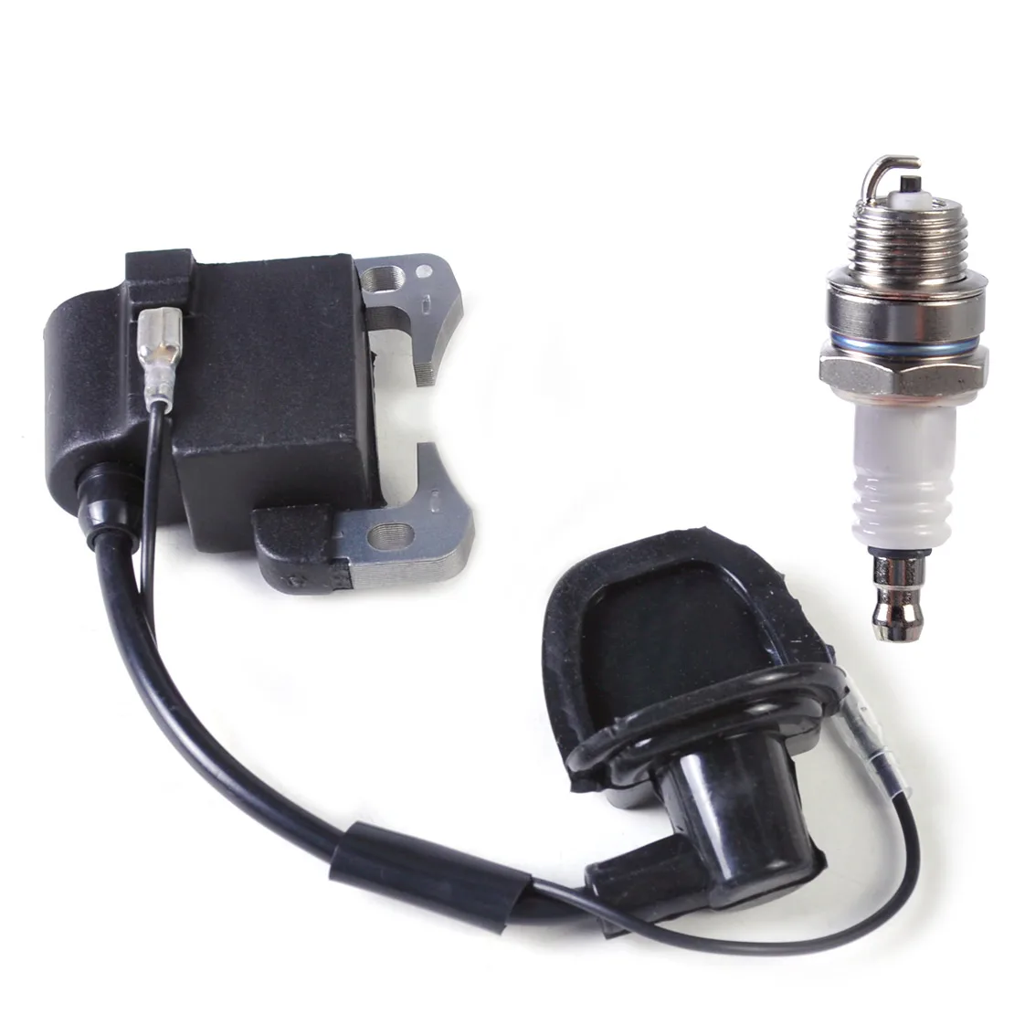 Best CITALL Spark Plug + Ignition Coil fit for 49cc 2 Stroke Engine Mini Kids Dirt Monkey ATV Bike Chopper Quad ATV Pocket Rocket