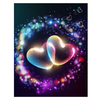 

Needlework Diy Diamond Painting Cross Stitch Love heart Painting Diamond Embroidery round Diamond Mosaic Pictures craft AS805