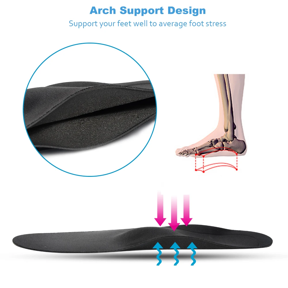 Массажные ортопедические стельки с поддержкой свода стопы для женщин|arch support