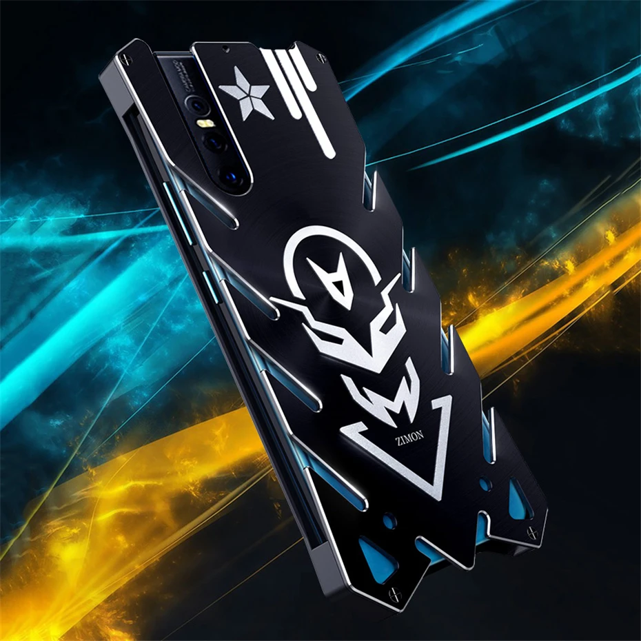 Zimon For Vivo V15 Pro Case Luxury Metal Armor Anti-fall Phone Cover With Dual-Use Hand Strap For Vivo S1 V15 Pro Cover Case Zimon For Vivo V15 Pro Case Luxury Metal Armor Anti-fall Phone Cover With Dual-Use Hand Strap For Vivo S1 V15 Pro Cover Case