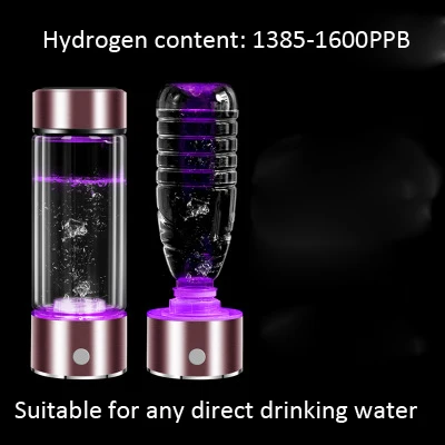 SPE/PEM генератор водорода, воды, щелочная машина, перезаряжаемая портативная бутылка с ионизатором воды, без остаточного хлора, озона - Цвет: Красный