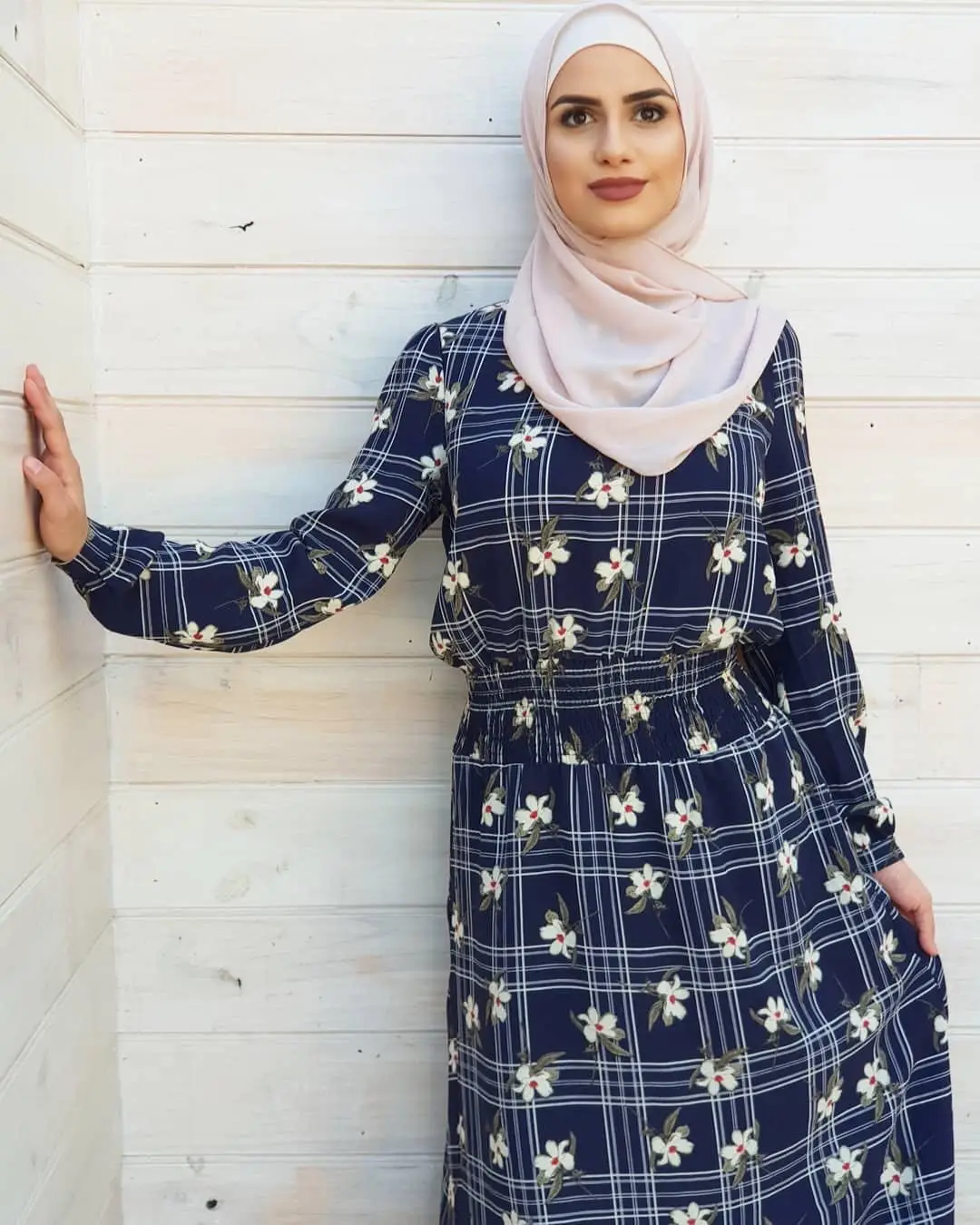 Abaya Femme Дубай Марокканская Турецкая женская мусульманская одежда Бангладеш Кафтан Исламская одежда принт синий халат хиджаб шарф