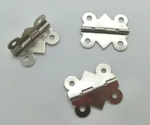 Бесплатная Shipping-50pcs дверные петли (вращается от 90 градусов до 210 градусов) серебряный тон 4 отверстия 20 мм x 17 мм M01117-1