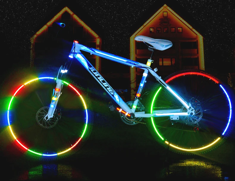 800 cm/315 pulgadas fluorescente MTB bicicleta ciclismo motocicleta pegatinas reflectantes cinta adhesiva de seguridad impermeable