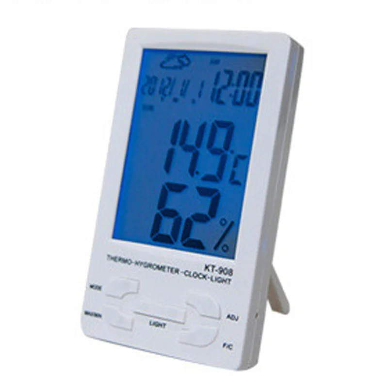 

3 in 1 Digital Temperature Humidity Tester Clock Hygrometer Thermometer KT 908
