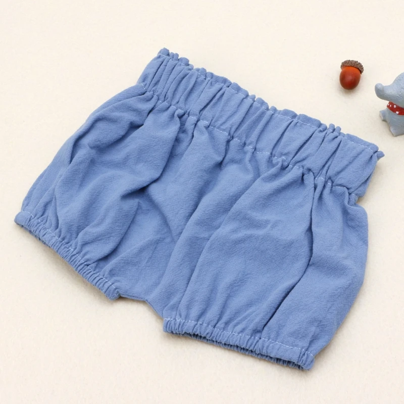 Хлопковые шорты для маленьких мальчиков и девочек летние штанишки для малышей с оборками