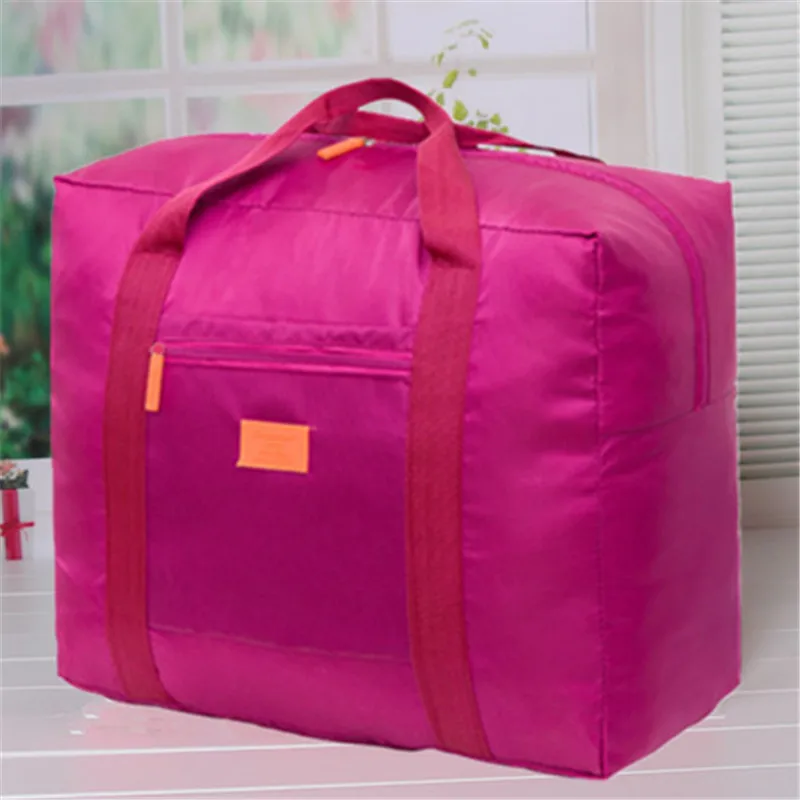 Водонепроницаемые нейлоновые Семейные дорожные сумки для женщин и мужчин, Большая вместительная Складная спортивная сумка-Органайзер, упаковка кубиков, багажная сумка для отдыха на выходных - Цвет: Wine Red