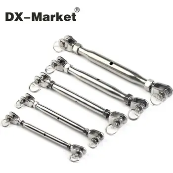 

m5 turnbuckle, 2pcs , 304 stainless steel turnbuckle welded forks , sus304 high quality antirust wire rope fittings
