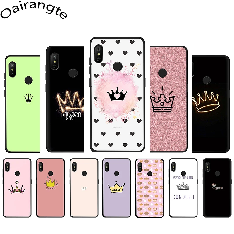 Best PRINCESS Queen crown king Soft Silicone Phone case for Xiaomi 5X 6 6X 8 A1 A2 Lite 9 9se Max3 POCOPHONE F1 9T A3 Pro CC9e