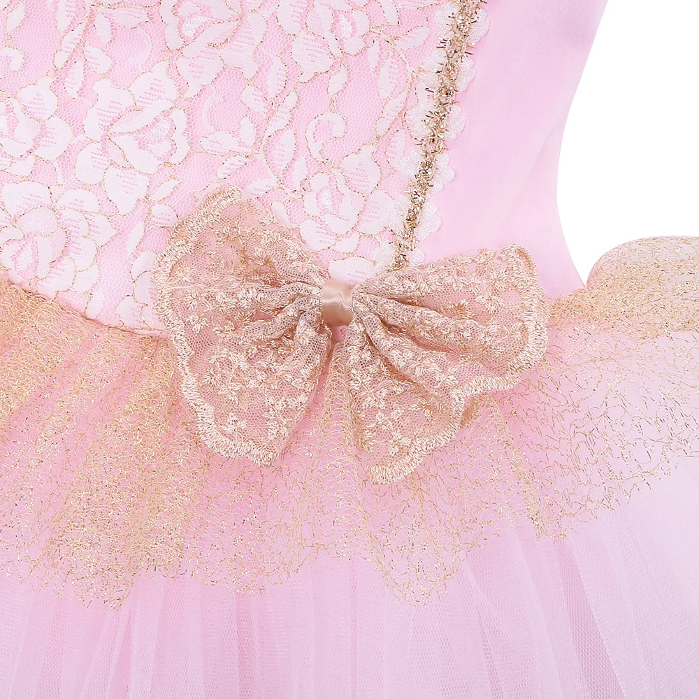 BAOHULU нарядное балетное платье принцессы для девочек розовая балетная пачка, мягкая детская Одежда для танцев из хлопка для детей от 3 до 7 лет