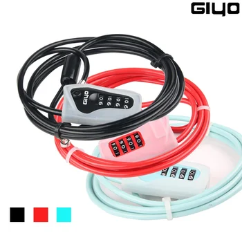 

Giyo Bicycle Wire Cable Lock MTB Lock Road Bike Anti-theft 4 Digits Code Lock La cerradura de la bicicleta Cadeado de bicicleta