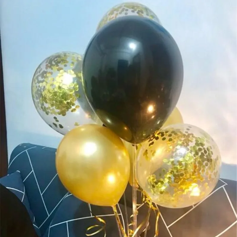 Шар с конфетти 15 шт./лот 12 дюймов 2 8 г Круглый латексный Гелиевый шар надувные