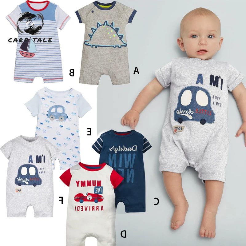 

Newborn baby cotton jumpsuit baby boy girl clothes infant print short sleeve jumpsuit male baby female baby cartoon jumpsuit