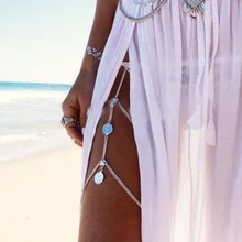 Бохо Горячие пикантные леггинсы цепочка с монетами кулон Кроссовер Жгут талии пояс-цепочка бикини бедра ноги ювелирные изделия цепей новое поступление