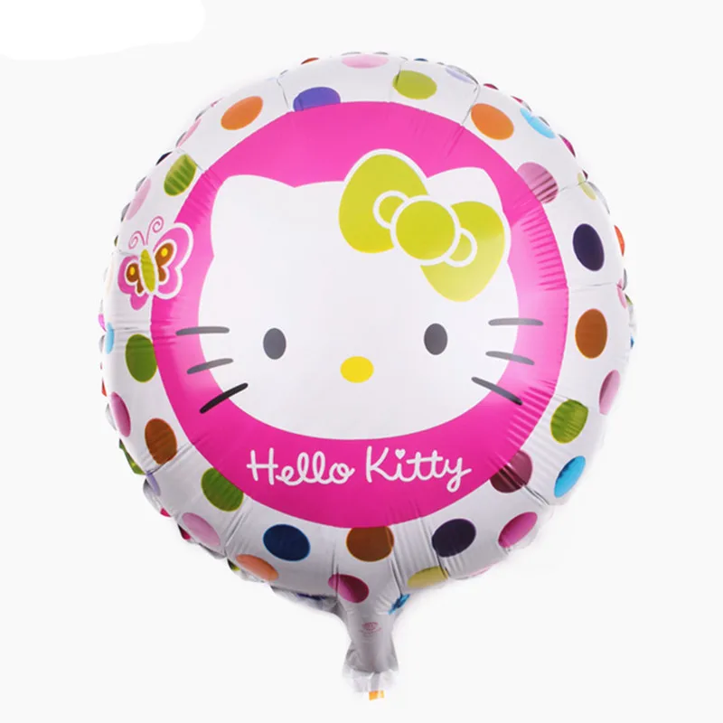 KUWANLE 10 шт./лот 18 дюймов мультяшный воздушный шар Hello Kitty фольга гелиевые шары KT