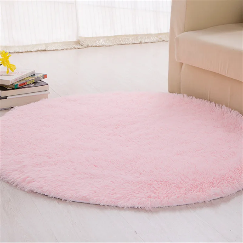 Круглый ковер, моющийся, шелковая корзина для волос, для фитнеса, круглый коврик, для дома, нескользящее одеяло, для спальни, для учебы, ковер, Простой шелковый Коврик для пола