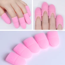 

5 Pcs Silicone Nail UV Gel Polish Remover Wraps Kits 8 Colors Available Soak Off Cap Clip Soaker Caps Manicure Nail Art Tools