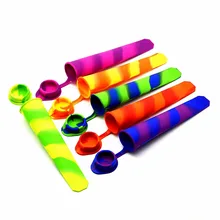 6 шт. Swith крышками Силиконовые Формочки Для Мороженого три вида стилей прочный лед поп-форм Popsicle чайник, ассорти Цвет