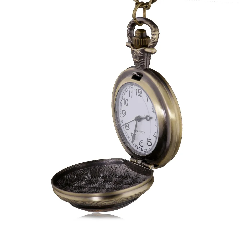 Винтажный Шарм летучая мышь стимпанк кварцевые женские карманные часы мужское ожерелье с подвеской с цепочкой подарки reloj de bolsillo HB849