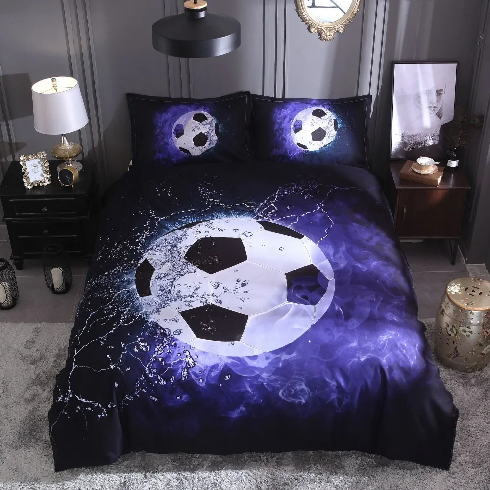 Z Jian Home Sports Bedding Set For Boy 3d Football Printed