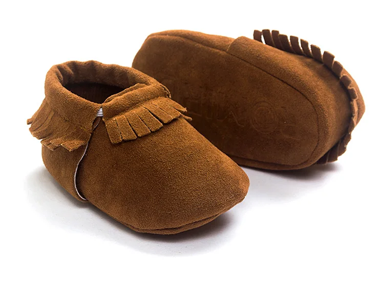 

Soft Soled Non-slip Crib First Walker Squeaky Shoes Suede Leather Newborn Baby Boy Girl Moccasins Soft Shoes Fringe