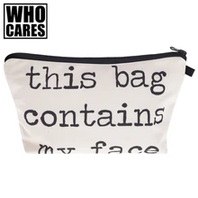 this bag contains 3D Print Women Cosmetics Bags trousse de toilette 2017 neceser Organizer Maleta de Maquiagem vanity Makeup Bag