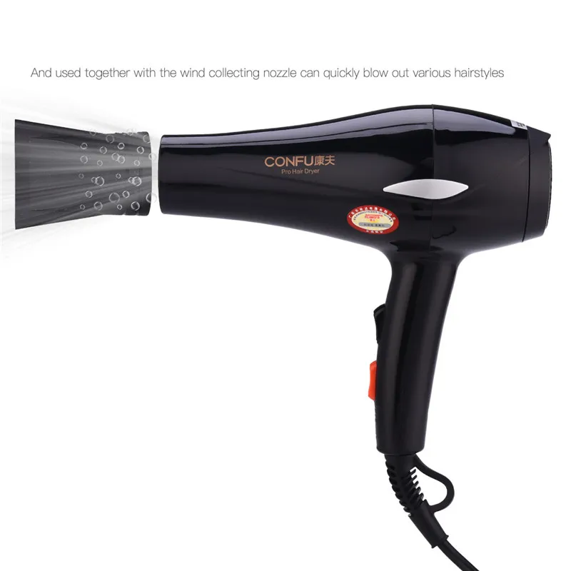

220V 1900W Powerful Hair Dryer Fast Hair Drying Machine Blue Light Anion No Hair Injury Professional Electric Hair Blower 3031
