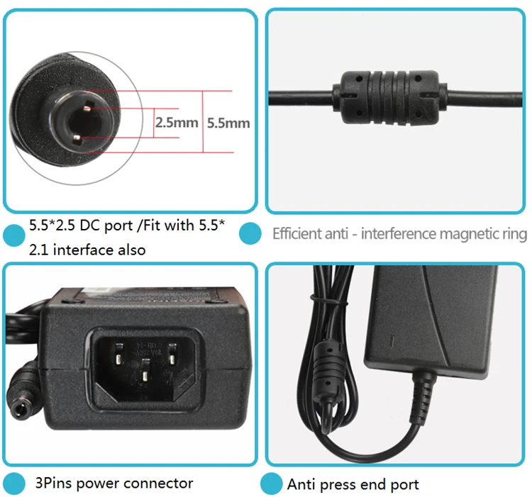 Posto para Fora do Transformador Fonte de Alimentação 30vdc Carregador 150 w 30 v 5a Adaptador Ac e dc 100 240vac Entrada 5.5 2.5 e 5.5 2.1 dc 30 v 12 100 240Vac entrada 5.5*2.55.5*2.1 dc posto para fora do transformador