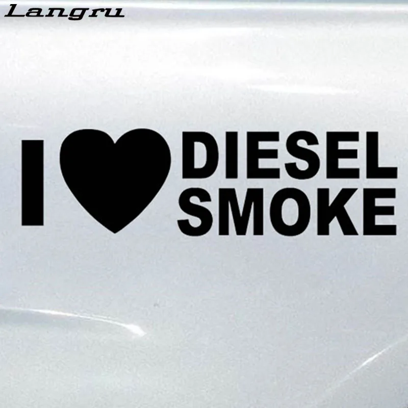 Langru I LOVE DIESEL SMOKE Turbo Car Sticker Vinyl Decal Heart Personality Jdm | Автомобили и мотоциклы