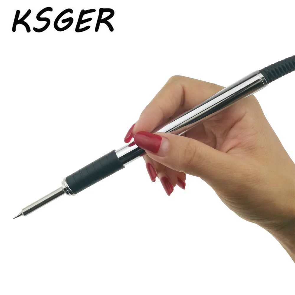 

KSGER Stainless Steel 9501 Electric Soldering Iron Soldering Handle For Hakko T12 Soldering Iron Tips T12 STM32 OLED Controller