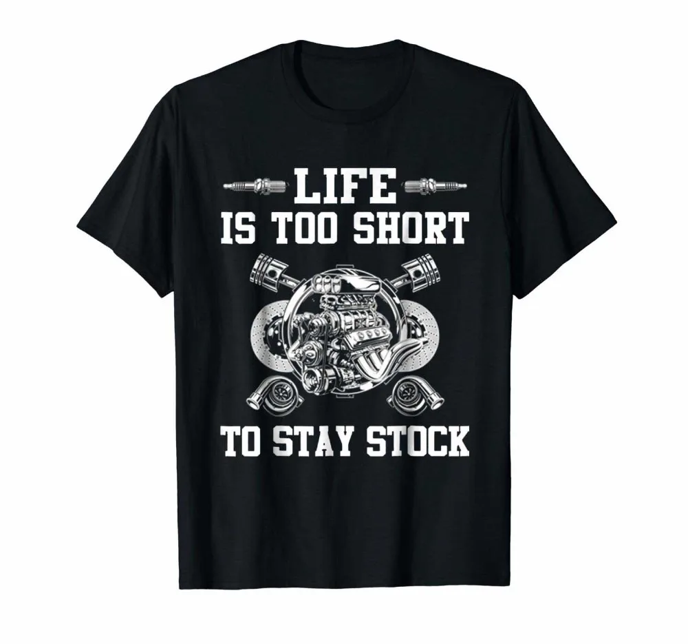 Мужская футболка с надписью Life Is Too Short To Stay Stock | одежда