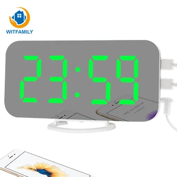

Modern LED Alarm Clocklcd clock Large Digital Snooze Backlinght Desktop Table Clocks Watch runaway alarm clock
