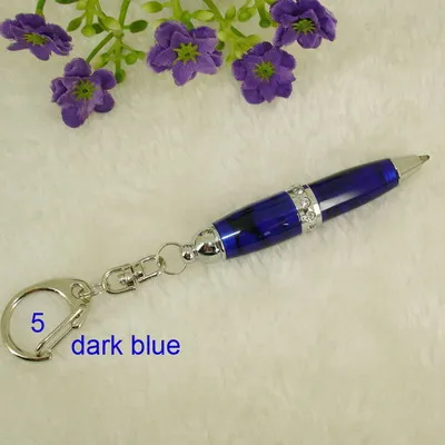 ACMECN мини-брелок шариковая ручка 65 мм длина 8 цветов акриловая шариковая ручка красочный узор Милая ручка для студентов подарки карманная ручка - Цвет: 5 dark blue
